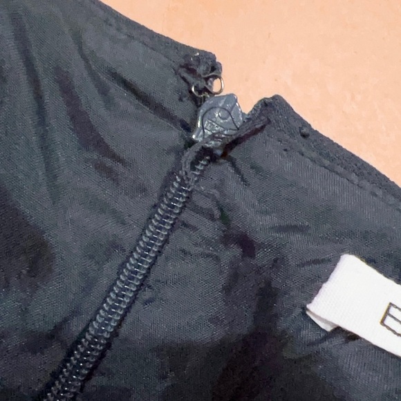 BCBGeneration Navy Blue Black Lace Inset Pleated Skirt Cutout Side Mini Dress 2 - Picture 13 of 15